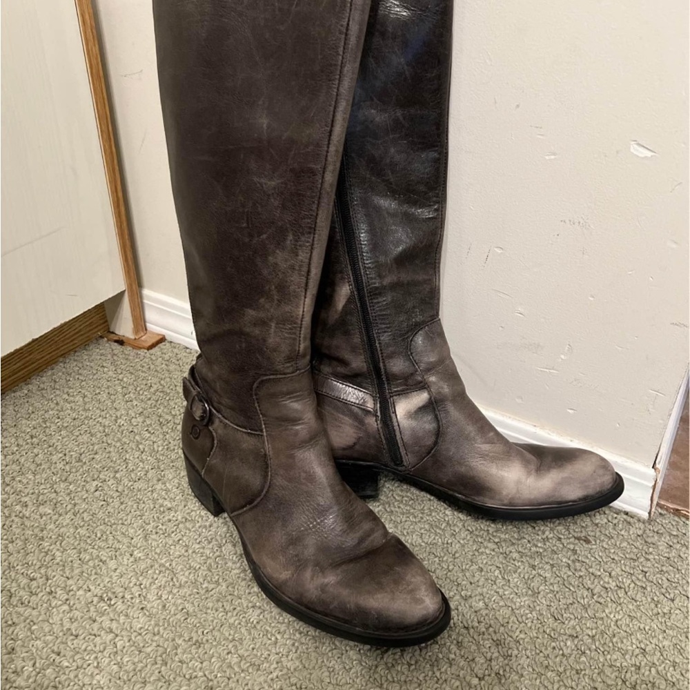 Born tall leather riding boots - size 9